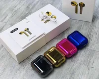 

new design i12 TWS JY-01 Gold Plated tws headset 5.0 touch fingerprint dual call headset earbuds earphone