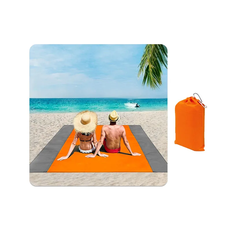 

Hot Sale Outdoor Camping Mat Portable Waterproof Pocket Picnic Blanket Sand Proof Beach Mat, Blue/yellow/red