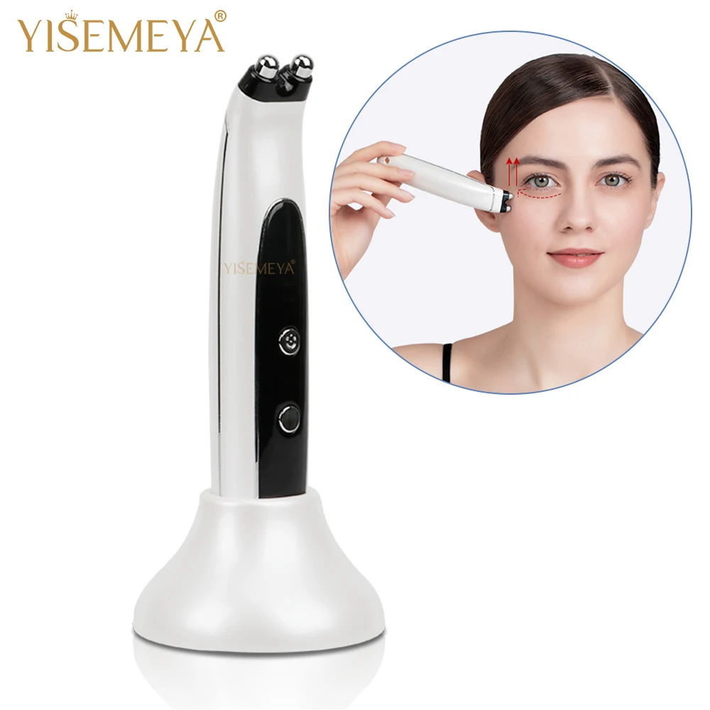

Microcurrent EMS Facial Massager Device Electric Vibration Anti-wrinkle Eye Massager, White