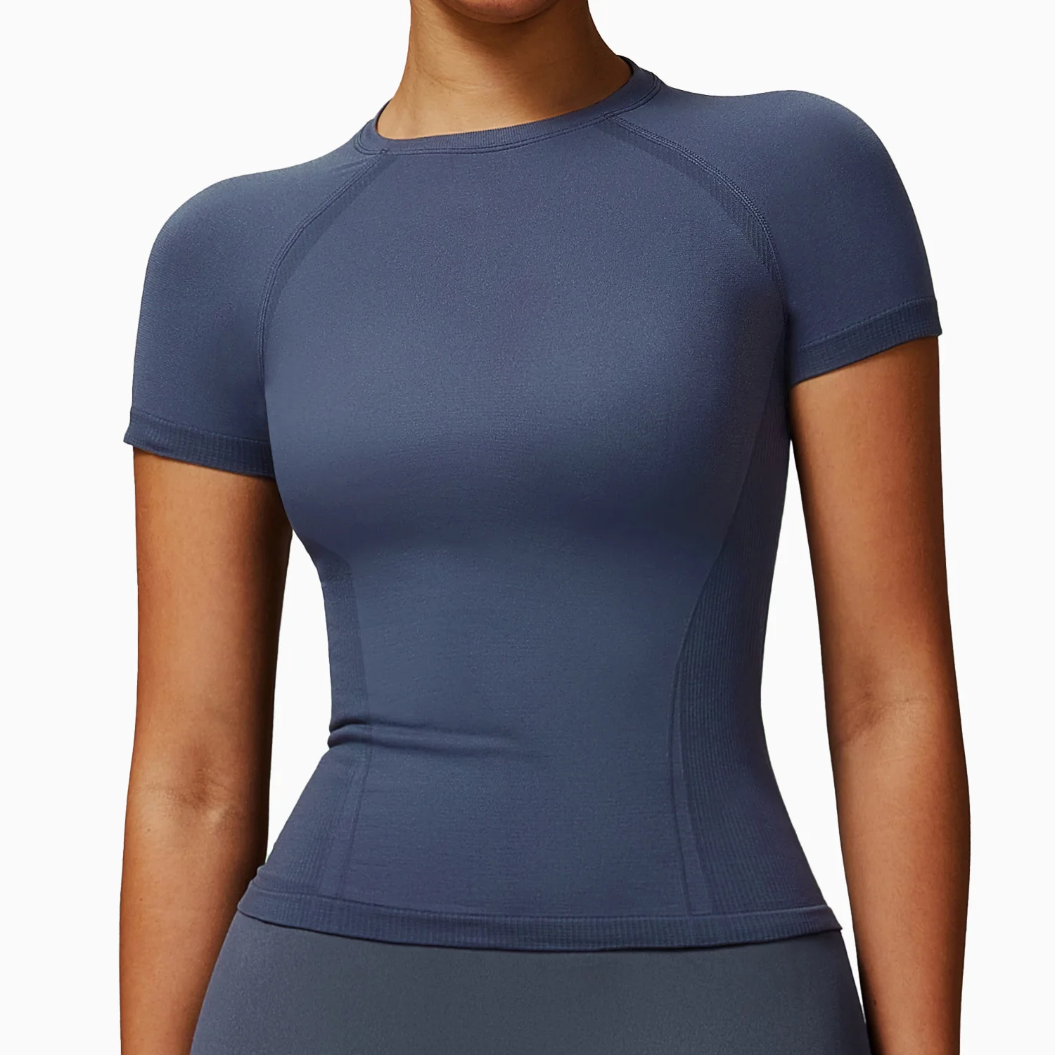 Seamless Short Sleeved T Shirt Yoga Fitness