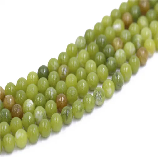 

Hot sale  round natural peridot beads loose gemstone for necklace and bracelet jewelry making