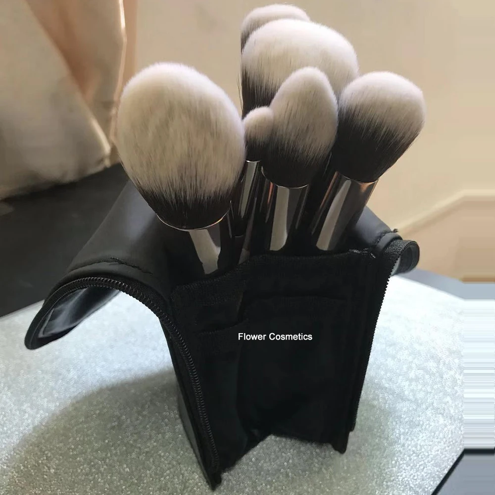 Vegan very soft hair makeup brush kit rose gold makeup brushes set with case