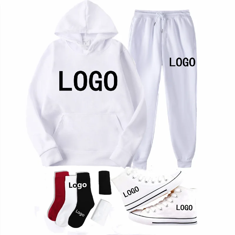 

Stacked Custom Fitted 100% Cotton Sweatpants Joggers French Terry Logo Sweatpants And Hoodie Set men sweatsuits unisex sets bluk, 13 color