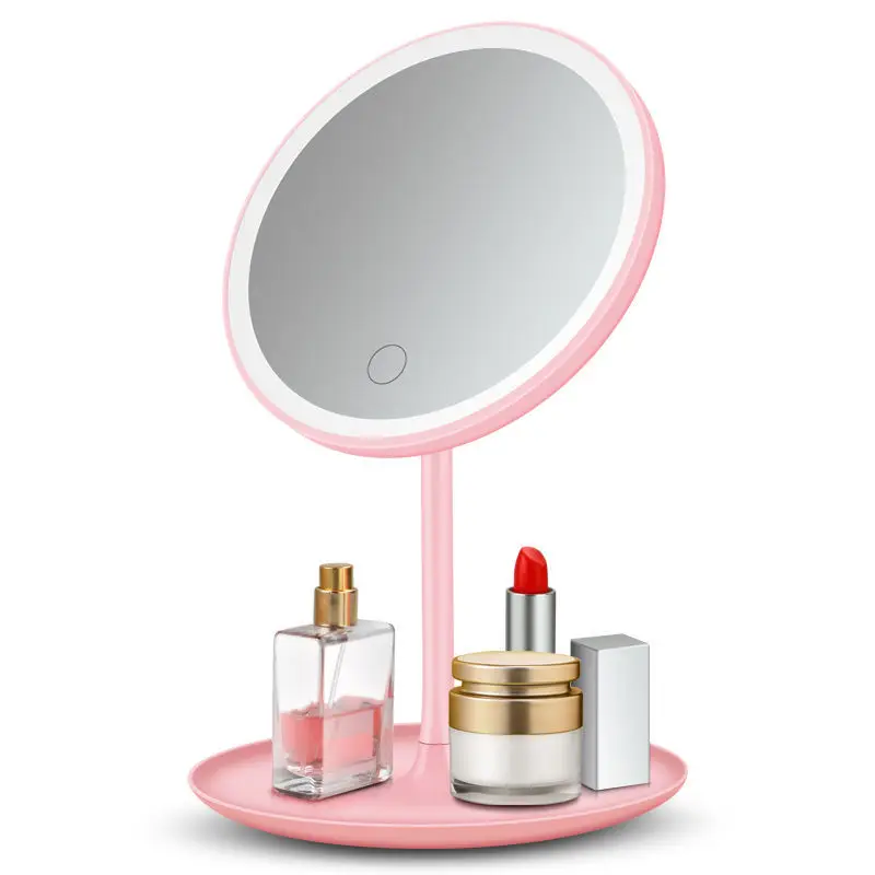 

Custom logo Smart Table Dimmable Makeup Mirror with led light