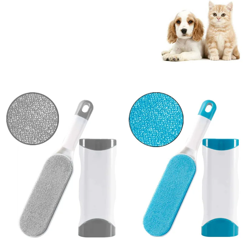 

Double Sided Dog Brush Dog Cat Hair Remover with Soft Gel Handle