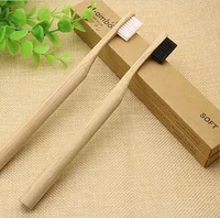 

QS natural 100% organic biodegradable charcoal bristle colorful bamboo toothbrush laser engraving logo bamboo toothbrush