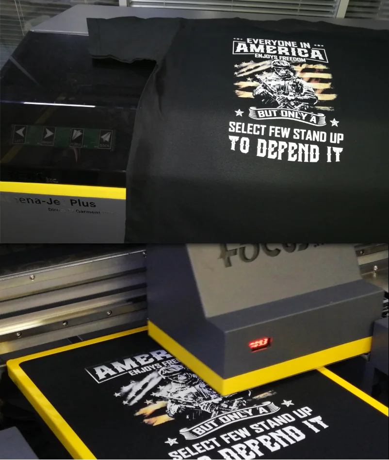 Athena jet dual heads direct to garment cloth shoe canvas shirt printer small fabric printing machine for sale