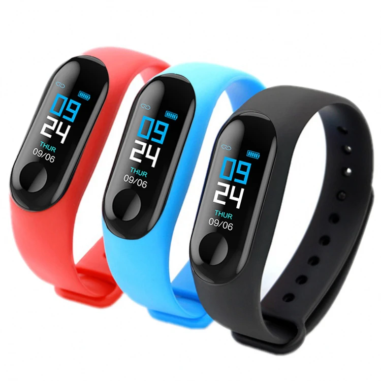 

Original Vibrating Wristband Programmable Wear Os Sports Watch And Bracelet Sets Programmable Smart Wristband M3 Smart Watch, Red/black/blue/purple