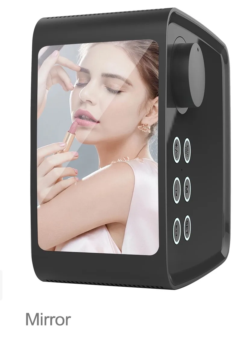 Bluetooth speaker mini portable wireless speaker with mobile phone holder bass sound bluetooth speaker with LED clock - ANKUX Tech Co., Ltd