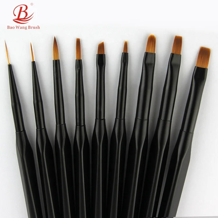 

Popular&high quality Triangle handle series nail art gel polish brush set, Black