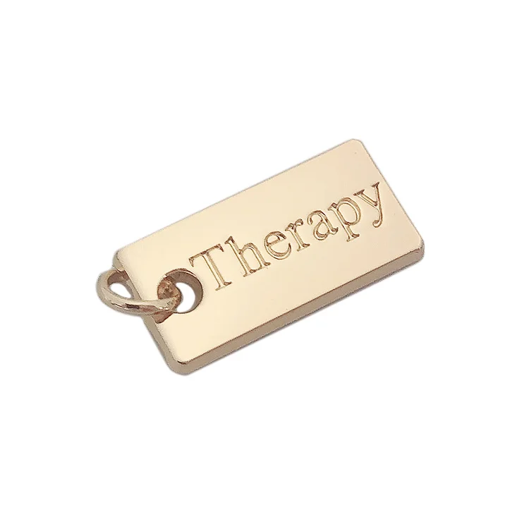 
Personal logo custom engraved logo charm beads jewelry tags for bracelet 