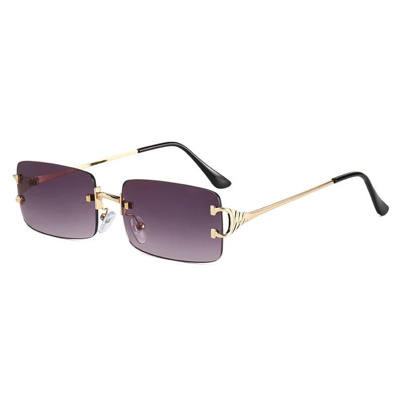 Superhot Eyewear 47900 Fashion 2021 Sun Glasses Women Rimless Small Rectangle Sunglasses