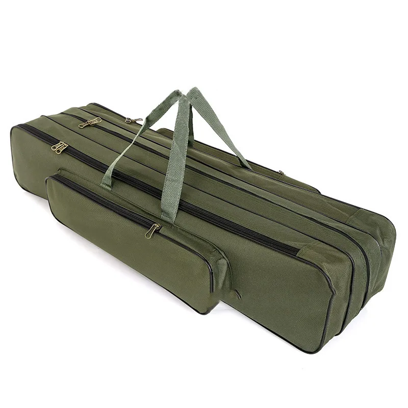 

Large capacity waterproof fishing rod bag multifunctional tackle bag for fishing rods, Army green