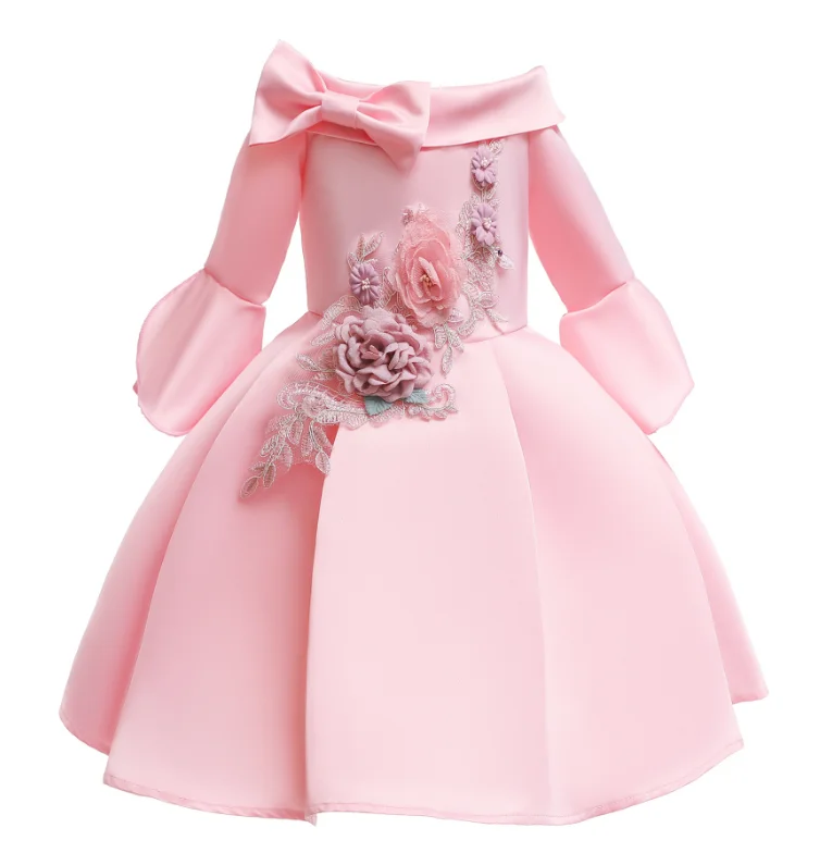 

Girls Party Birthday Floral Formal Dress Kids Occasions Princess Pageant Wedding Dresses Kids Occasions Princess Pageant We 3192, Pink.light purple
