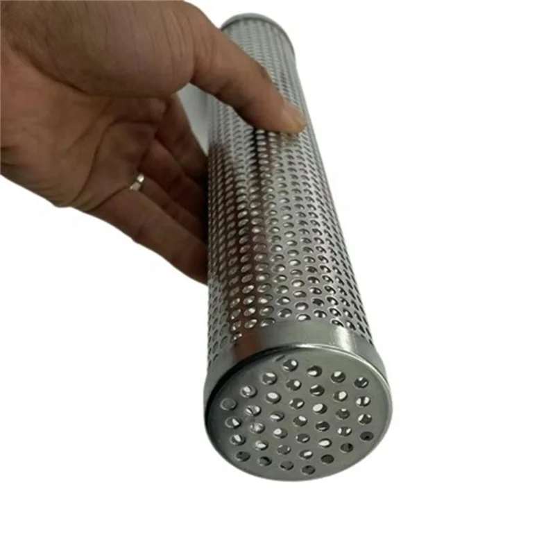 12" Stainless Steel BBQ Cylinder Perforated Tube Cold Smoking Pipe Smoker Box Charcoal Other Accessories