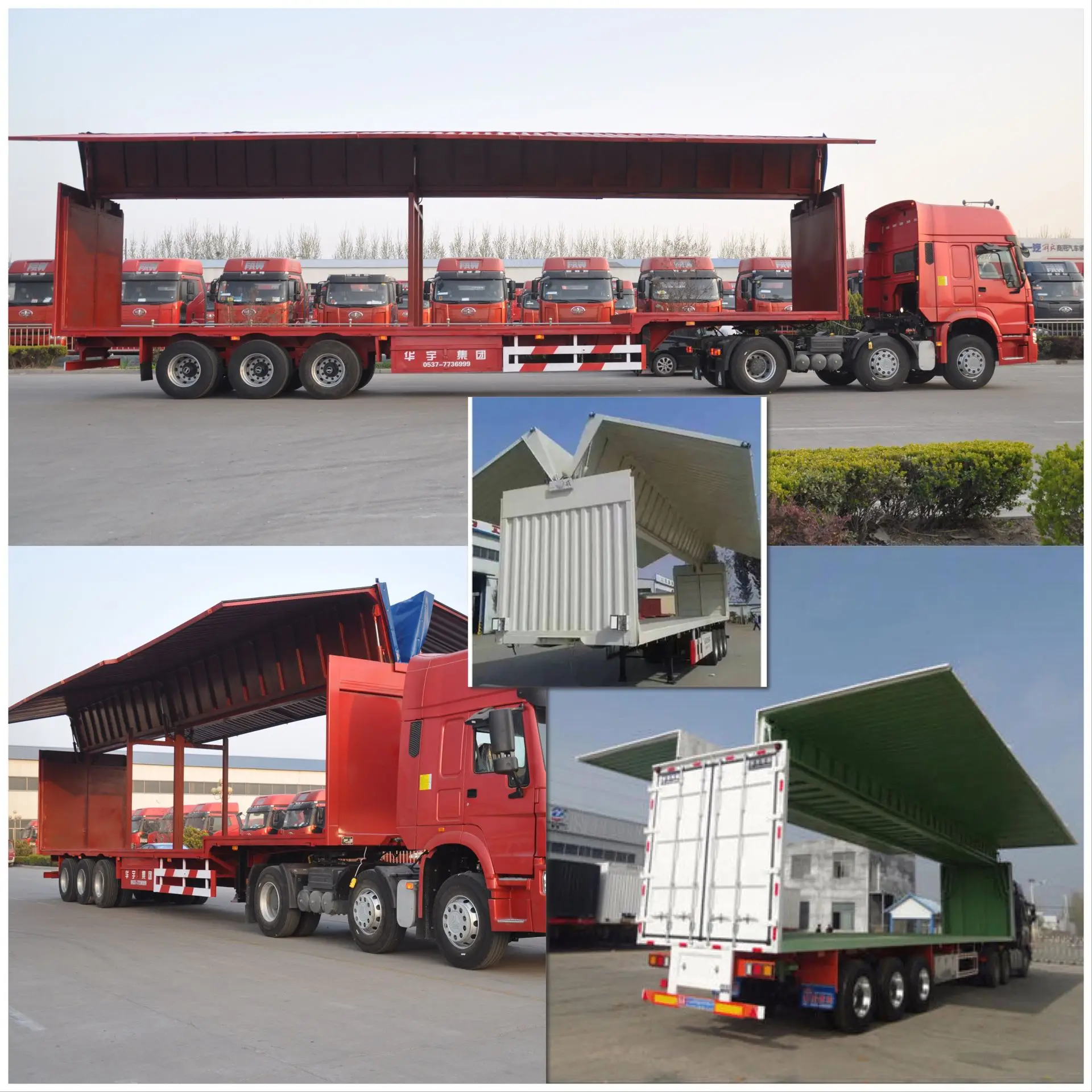 高质量翼展3轴翼展厢式货车/箱式半挂车畅销 - buy 3 axle wingspan