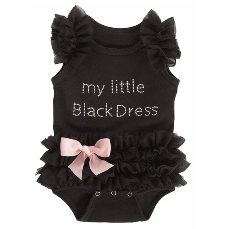 

Baby Girl Romper Body for Babies Romper Child Girl Cloth for Newborn, Black