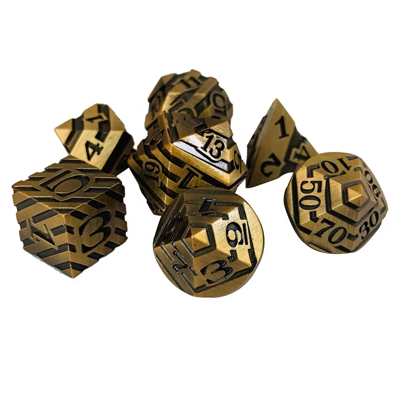 

Dungeons and Dragons polyhedral metal dragon dice, Customized color