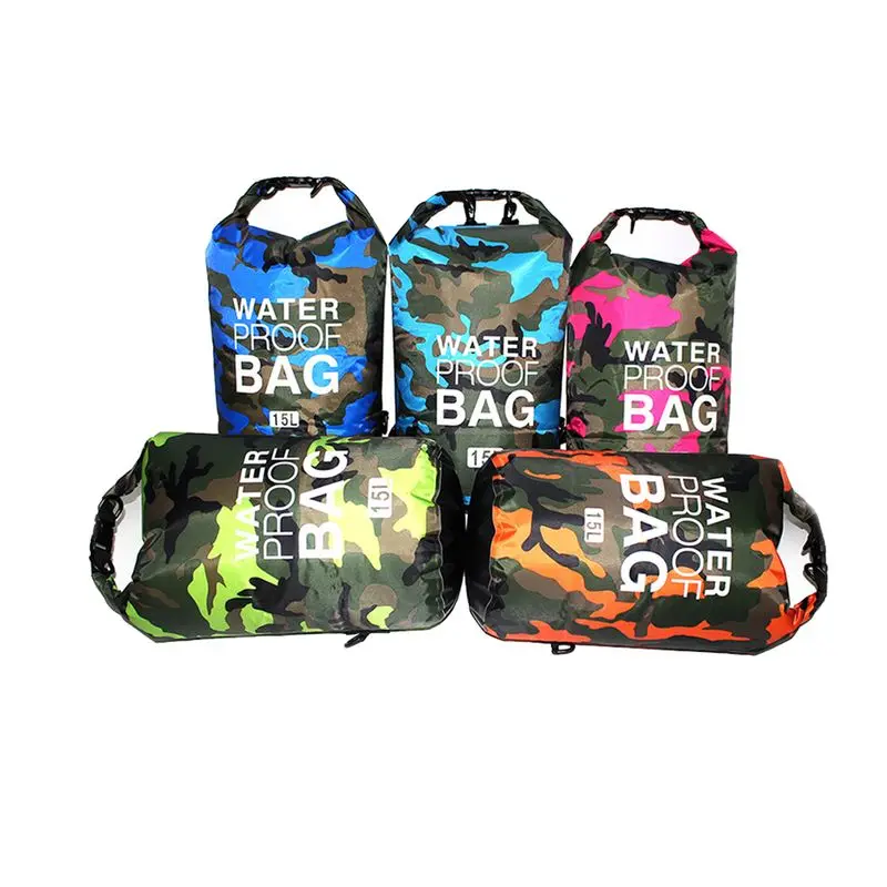 

Camouflage Roll Top Waterproof Drybag Backpack 2L 5L 10L 15L 20L 30L Wateproof Dry Bag For Outdoor Sport, Multi-colors