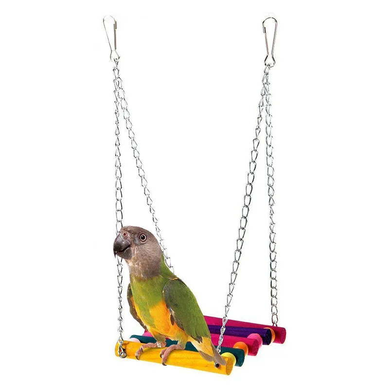

HIgh QUality Bird Chew Toy Parrot Parakeet Budgie Cockatiel Cage Hammock Swing Toy Hanging Toy, As picturres