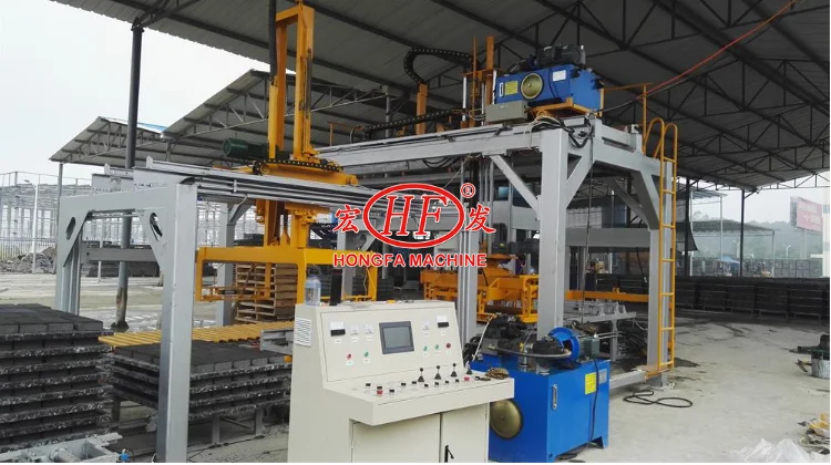 Automatic Palletizer Block Stacking Machine for Concrete Brick Making ...