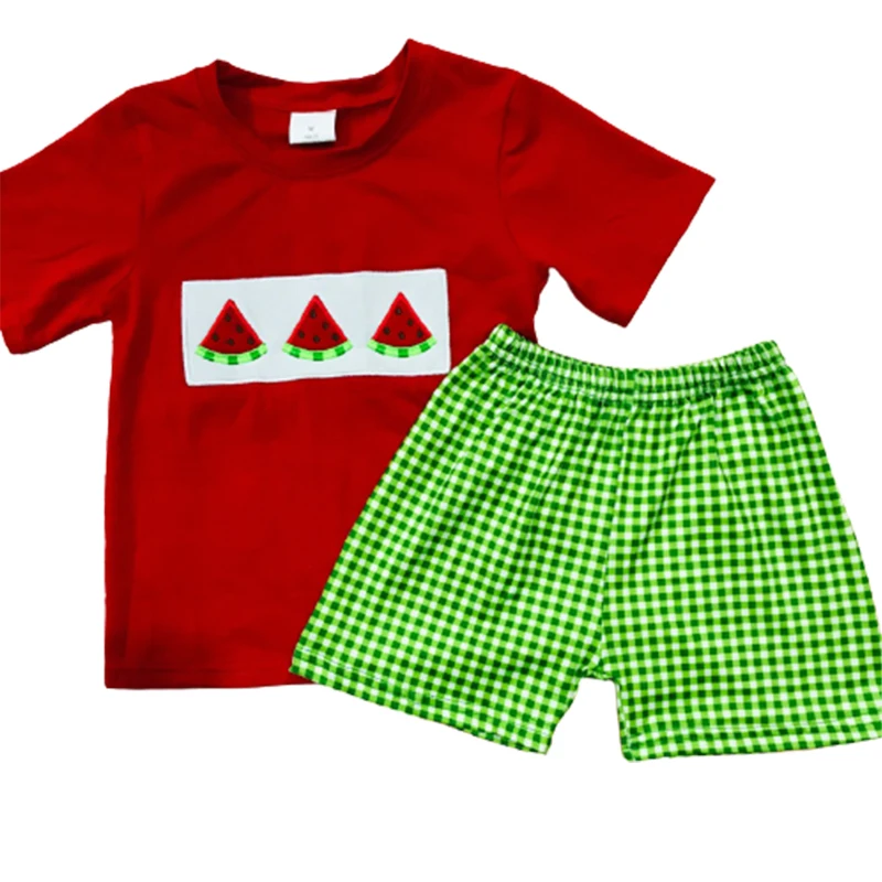 

2021 new kids clothing, boys short-sleeved shorts suits, summer suits., Red