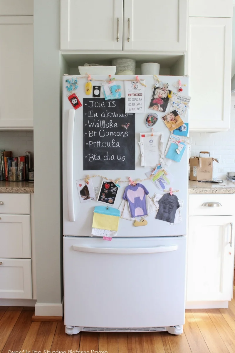 Family enjoying chalkboard together
