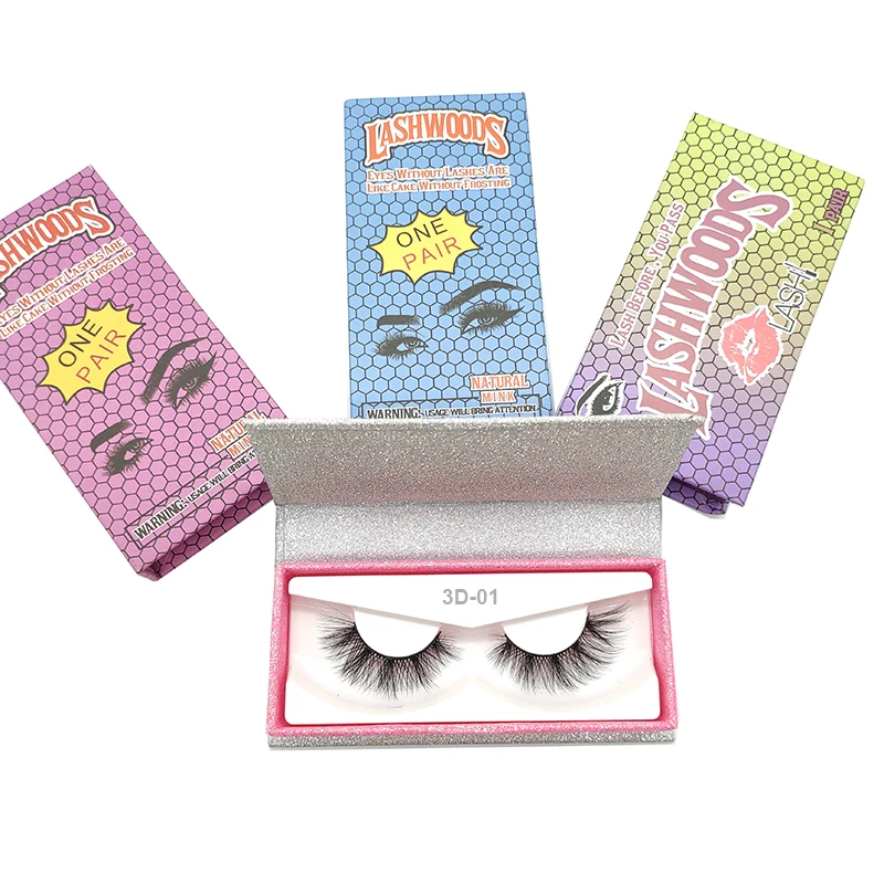 

Wholesale Custom Lash Box 3D Chemical Fiber Eyelash Cruelty Free Synthetic 3d Faux Mink Eyelashes, Black