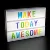 A6 Battery Powered Light Up Message and Note Sign LED Cinema Light Box with Magnet Letters Smiles Symbols