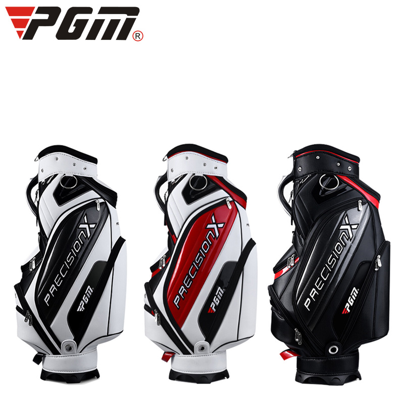 

PGM Manufacturer Wholesale Durable Large Capacity Custom LOGO Standard Waterproof Golf Bag, Black/white/red