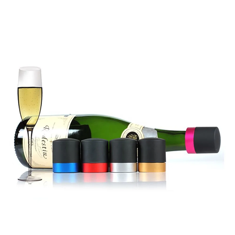 

Amazon Top Seller Bar Accessories Sustainable Silicone Wine Bottle Stopper Rotary Sparkling Wine Stopper