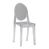 cheapest promotion Modern Wedding Clear Acrylic Ghost oval back Plastic Chair