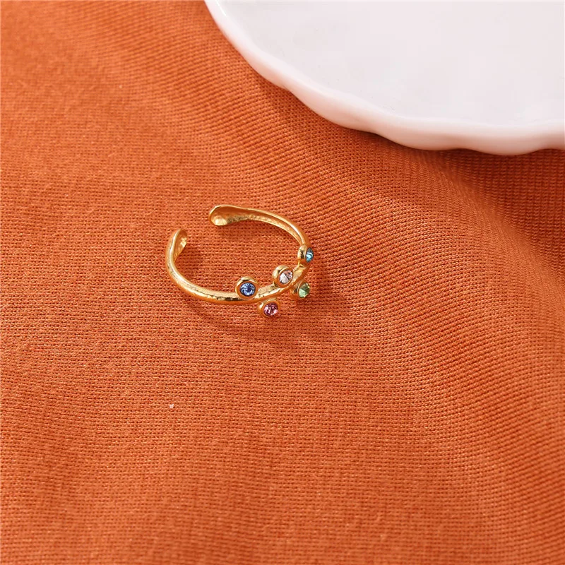 

Wholesale New Design INS Ring Opening Adjustable Ring 18k Stainless Steel Jewelry Hypoallergenic Rings for women