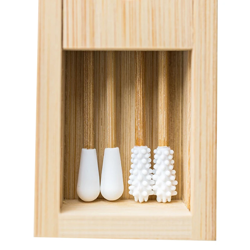 

eco friendly bamboo qtips sustainable alter reusable cotton swab qtip plastic free packaging strengthen thick bamboo stem, Customized