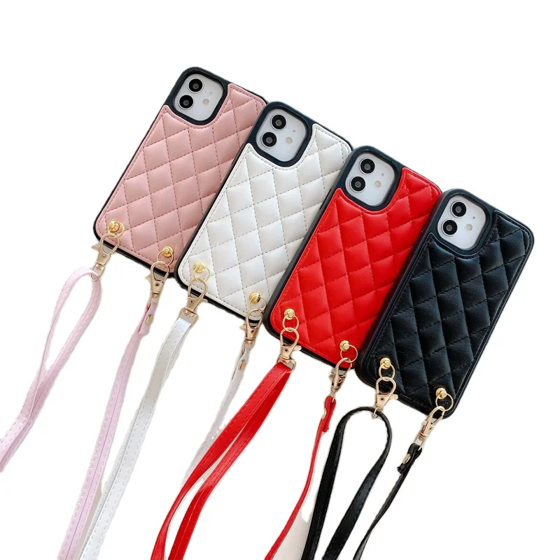 

Wholesale new street style women fashion popular mobile Phone accessories phone straddling leather lanyard & cases