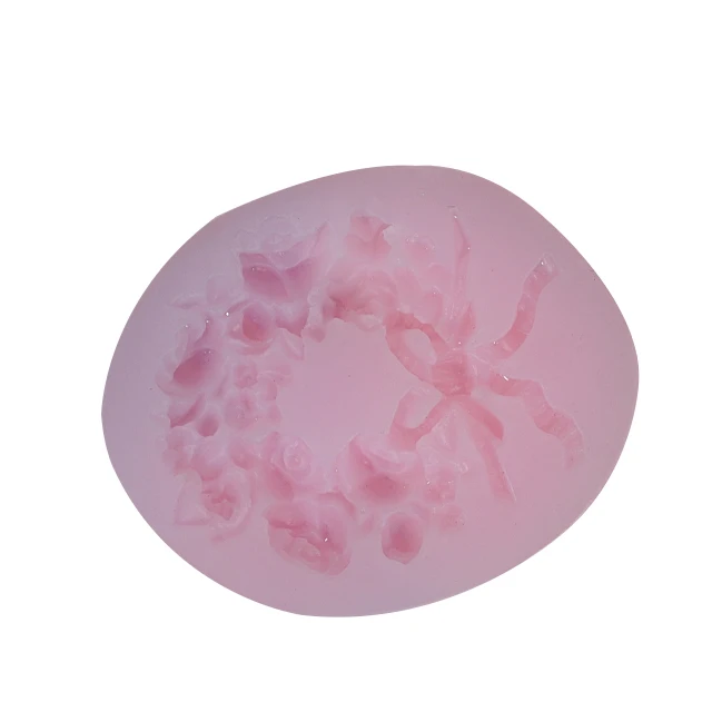 

DIY handmade silicone cake lace chocolate fondant decoration mold, Pink