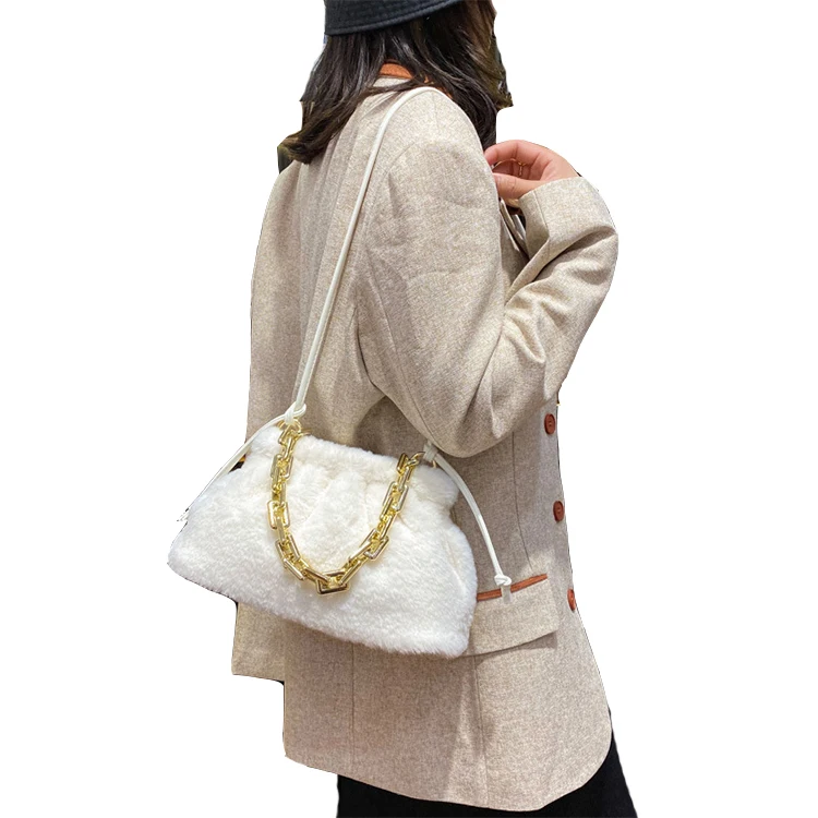 

Ef072 2022 New Latest Luxury Simplicity Drawstring Women 2022 Handbags Lady Chain Cloud woolen bag