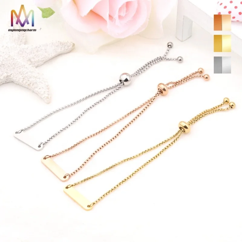 

Customized 18k Gold Snake Chain Adjustable Charm Stainless Steel Necklace Chains Bulk with Blank Pendant