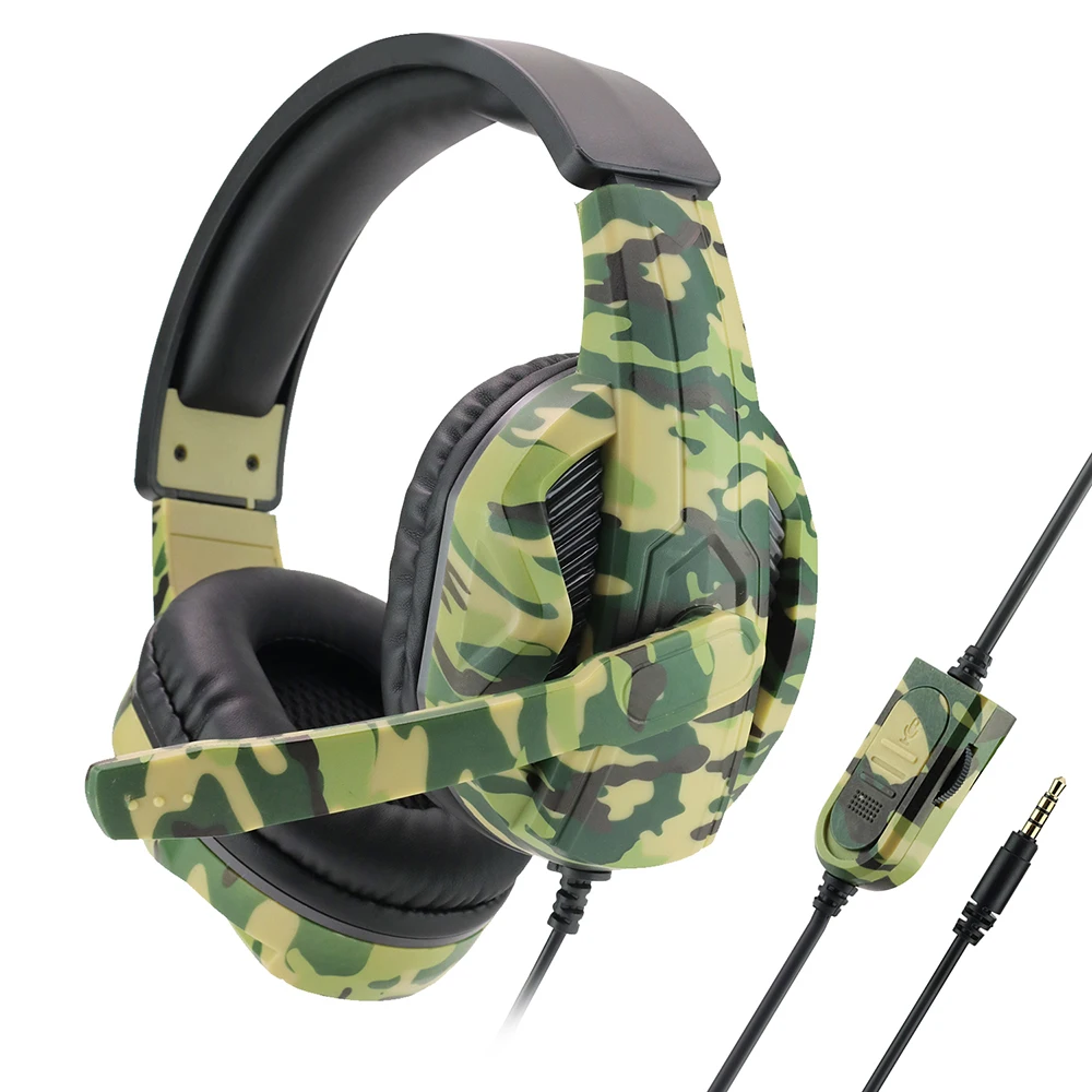 

Camouflage top quality gaming headphones free sample best quality and with mic gaming headset