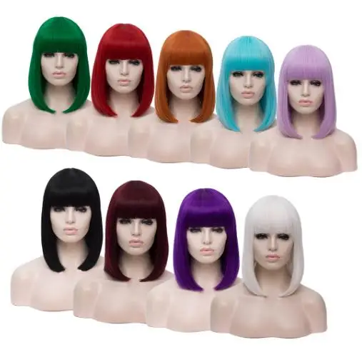 

Cheap 1pcs High Quality Wigs Human Hair Wigs Women's Blue None Lace Wigs French Lace Body Wave Long Average Size OPP Bag Picture