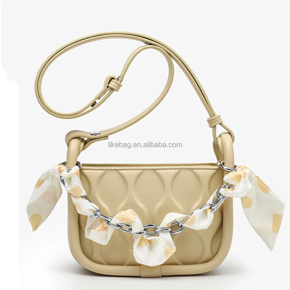 

LIKEBAG New fashion style crossbody bags ins high quality chain scarf luxury handbags messenger shoulder bags for women