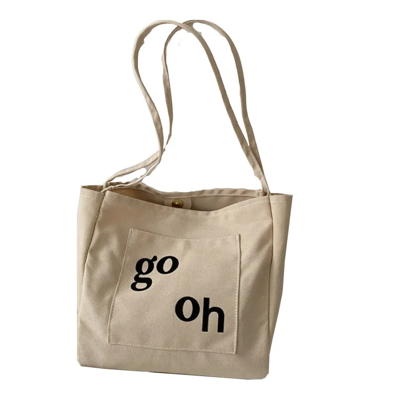 

Hot Sale Customized Logo Fashion Design Natural Cotton Women Bag Shopping Tote Bag Canvas Bag