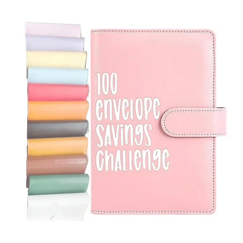 

100 Envelope Challenge Binder to Save money Savings Challenges Budget Book Binder with Cash Envelopes for Budgeting Planner