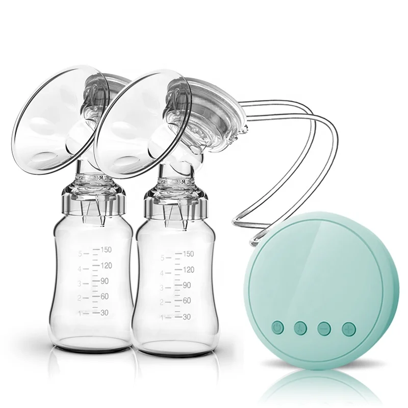 

High Quality Double Electric Hands Free Milk Breast Pump Electronic Baby Breast Feeding Pump For Massage, White,pink,blue