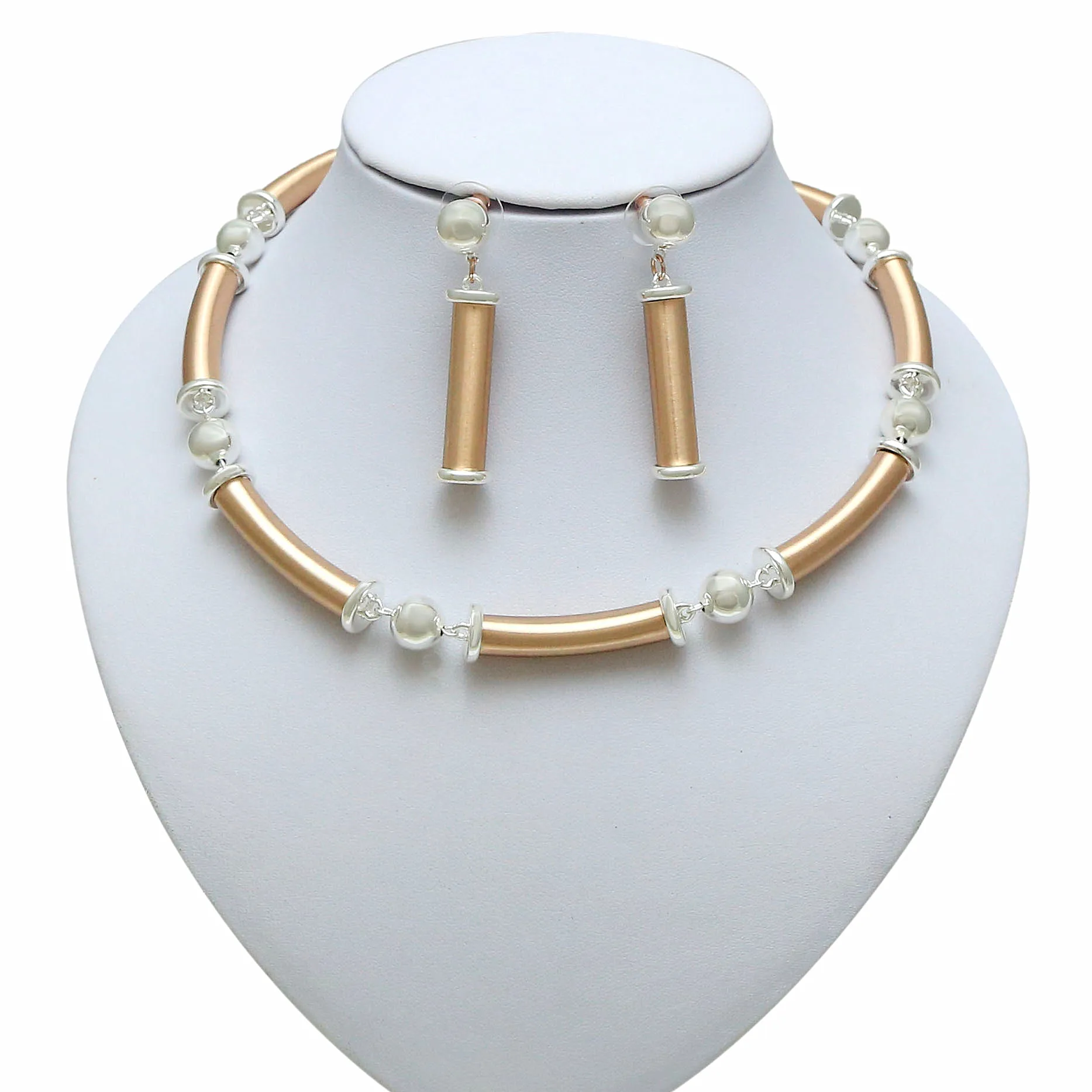 

New Dubai Gold Jewelry Sets Bridal Necklace/Earrings/Ring/Bracelet Fashion Wedding Jewelry Nigerian Jewelry Set for Women, Silver/gold