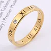 Dedicated for laser cutting stainless steel ring Roman numerals diamond stainless steel jewelry factory direct sales