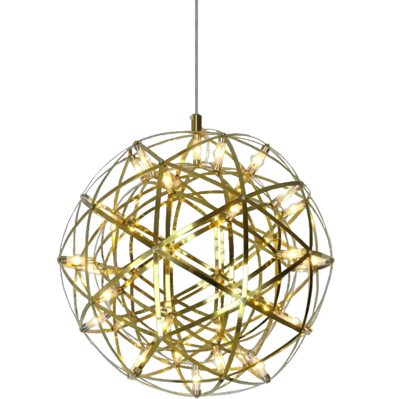 Hot sell gold Stainless Steel ball LED Firework Lamp creative spark star modern pendant light led for hotel villa shopping mall