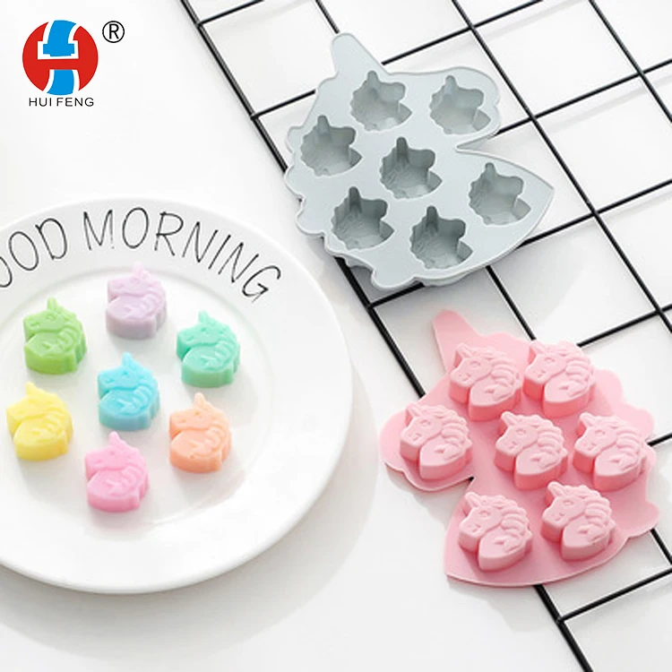 

Environmental friendly lovely convenient cheap Unicorn silicone Chocolate Mold & DIY cake mold and baking mould