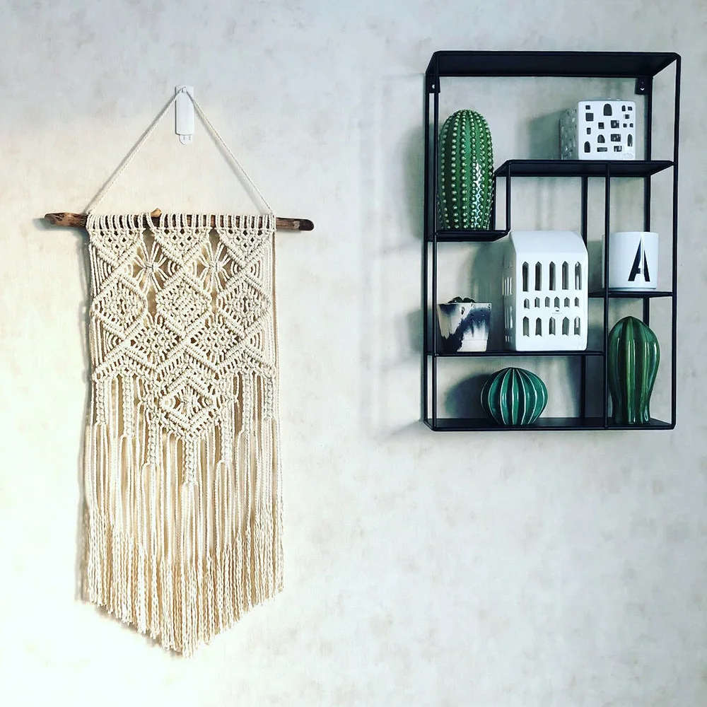 

Handmade Cotton Ropes Woven Kontted Macrame Wall Hanging