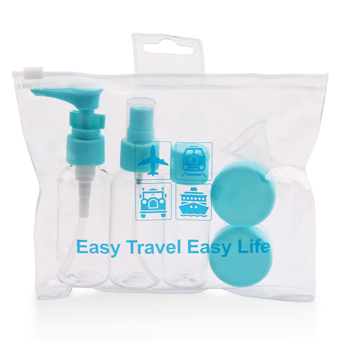 

Portable pack cosmetic travel bottle set,empty bottles travel set,refillable travel cosmetic bottle set, Customized